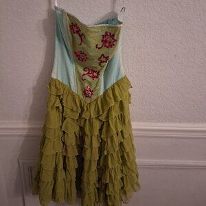 Vintage Betsey Johnson Strapless Cocktail Dress